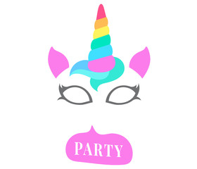 Unicorn cute illustration - card and shirt design