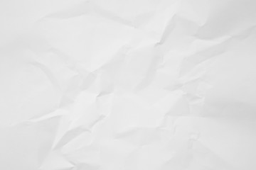 Clean white paper, wrinkled, abstract background.