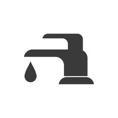 Water tap icon symbol template black color editable. simple logo vector illustration for graphic and web design.
