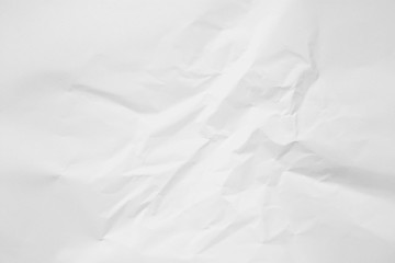 Clean white paper, wrinkled, abstract background.