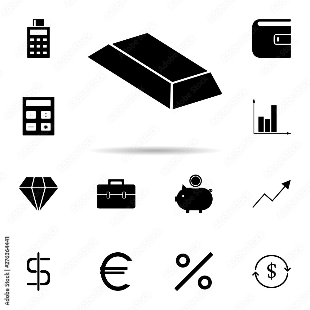 Aufkleber gold bar icon. universal set of banking for website design and development, app development