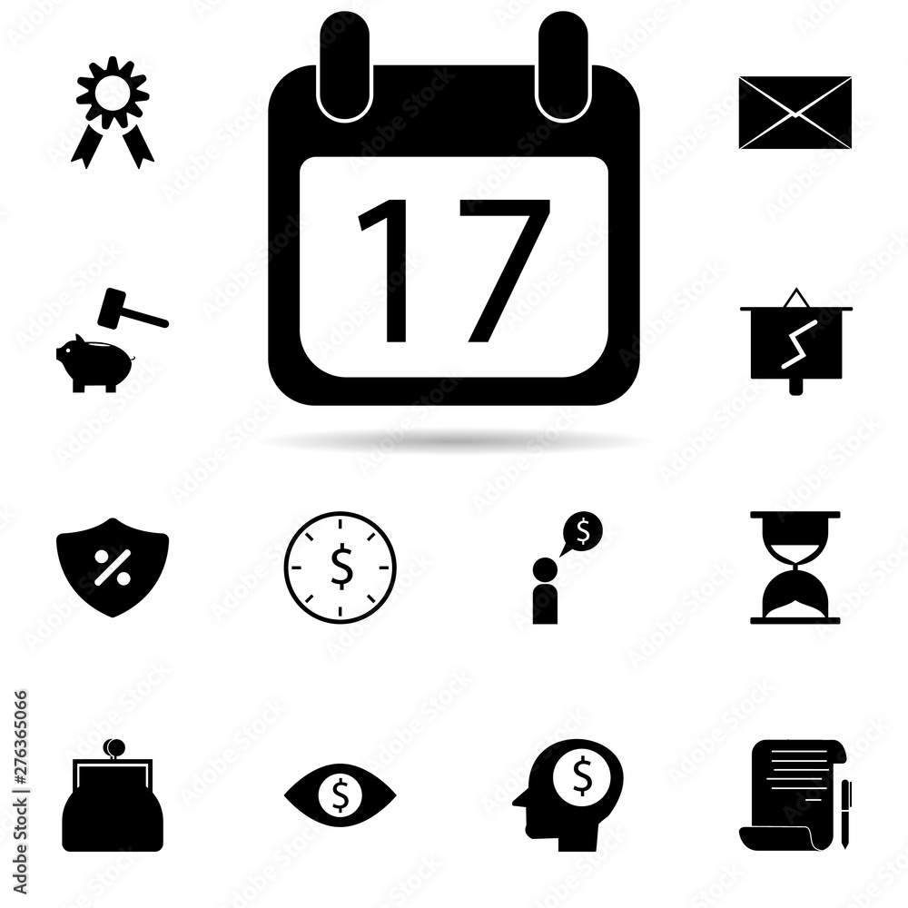 Poster calendar icon. universal set of banking for website design and development, app development