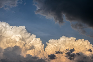 Amazing dramatic sky with storm clouds