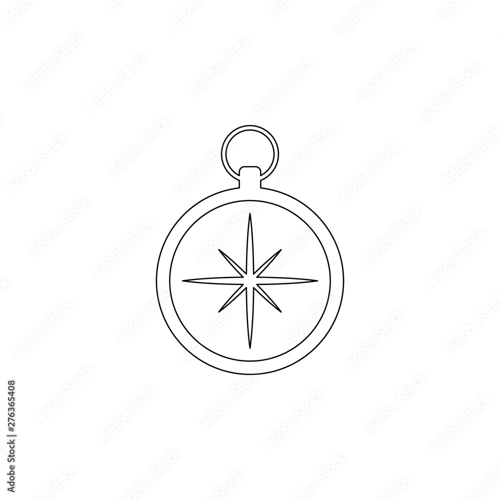 Poster compass icon. element of camping for mobile concept and web apps icon. outline, thin line icon for w