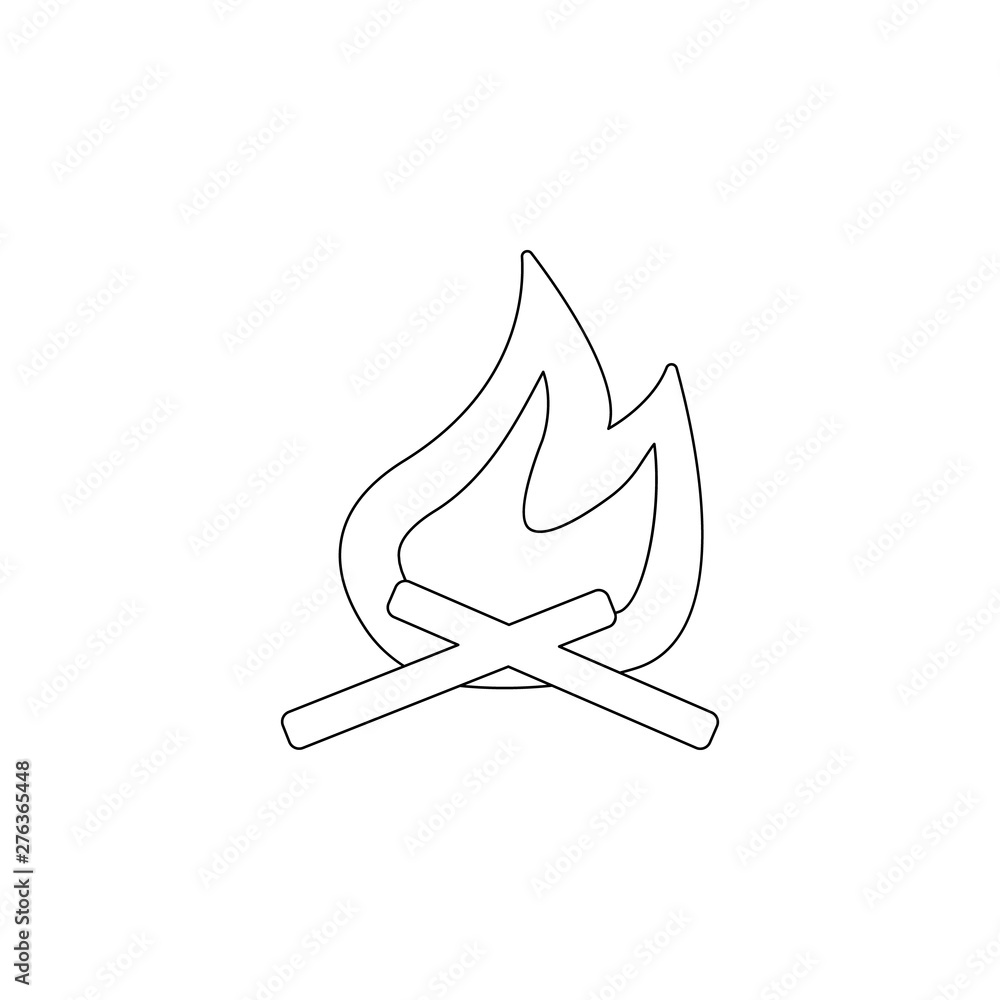 Poster bonfire icon. element of camping for mobile concept and web apps icon. outline, thin line icon for w
