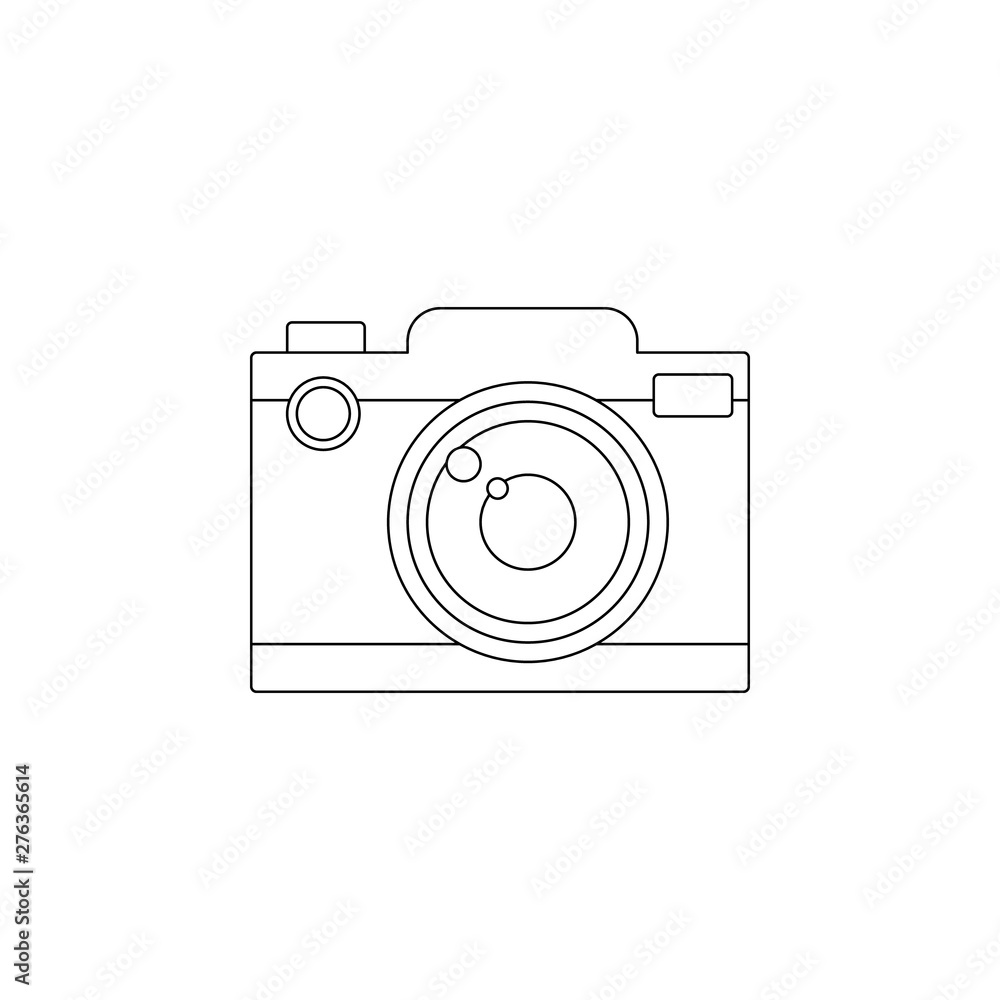 Aufkleber camera icon. element of camping for mobile concept and web apps icon. outline, thin line icon for we