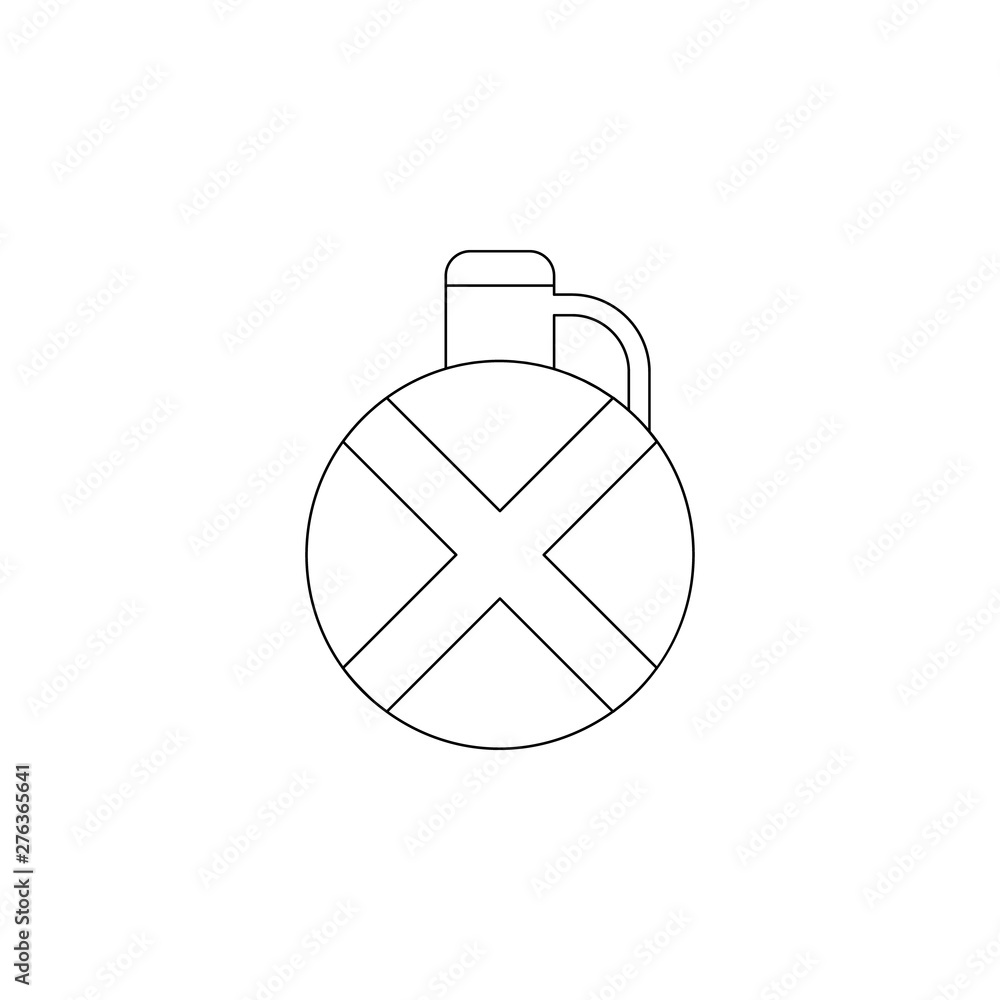 Aufkleber flask icon. element of camping for mobile concept and web apps icon. outline, thin line icon for web