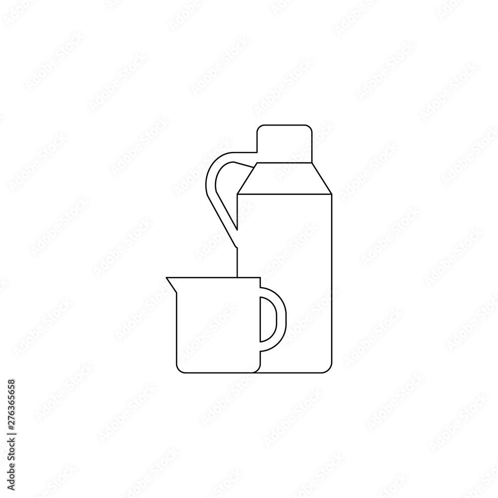 Poster thermos flask icon. element of camping for mobile concept and web apps icon. outline, thin line icon