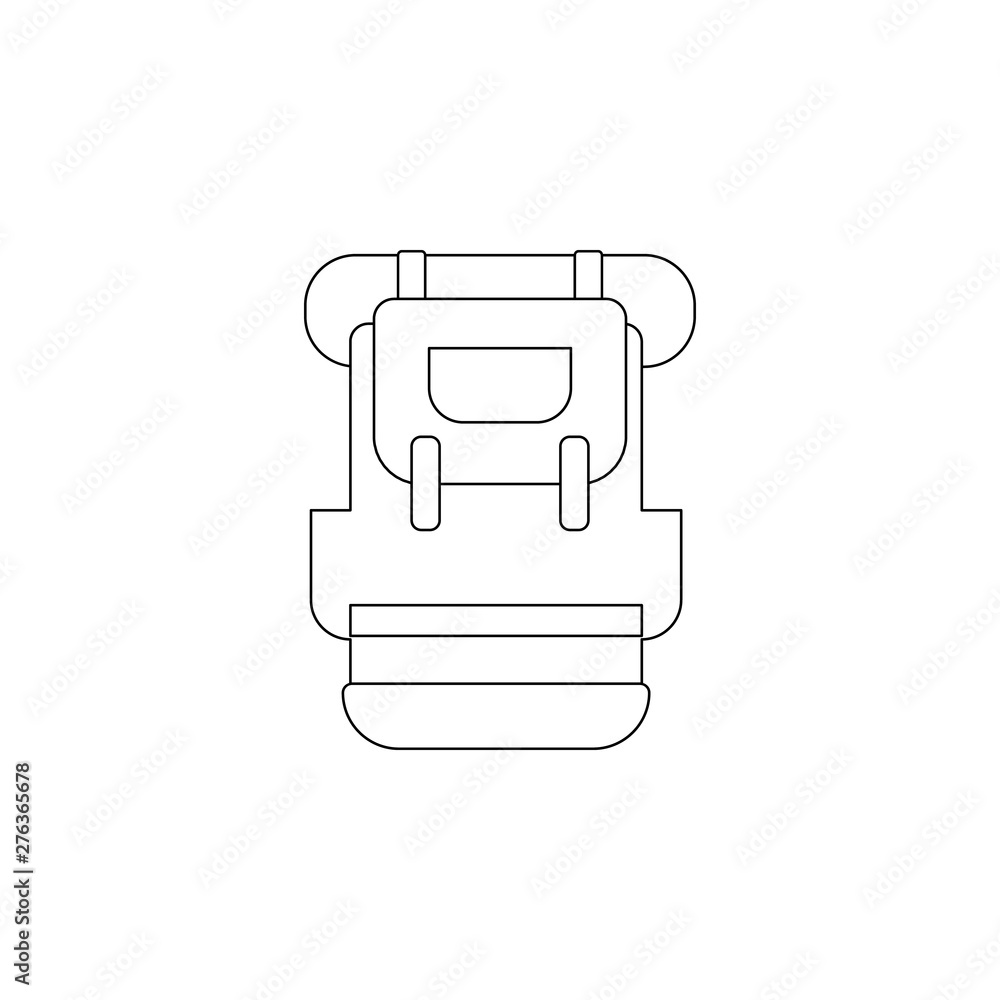 Poster camping backpack icon. element of camping for mobile concept and web apps icon. outline, thin line i