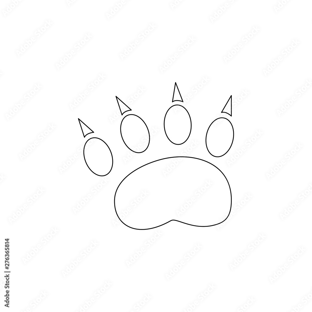 Poster bear track icon. element of camping for mobile concept and web apps icon. outline, thin line icon fo