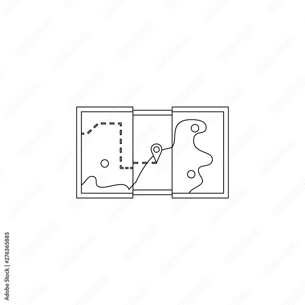 Poster camping card icon. element of camping for mobile concept and web apps icon. outline, thin line icon 