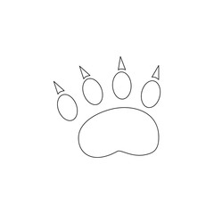 bear track icon. Element of camping for mobile concept and web apps icon. Outline, thin line icon for website design and development, app development