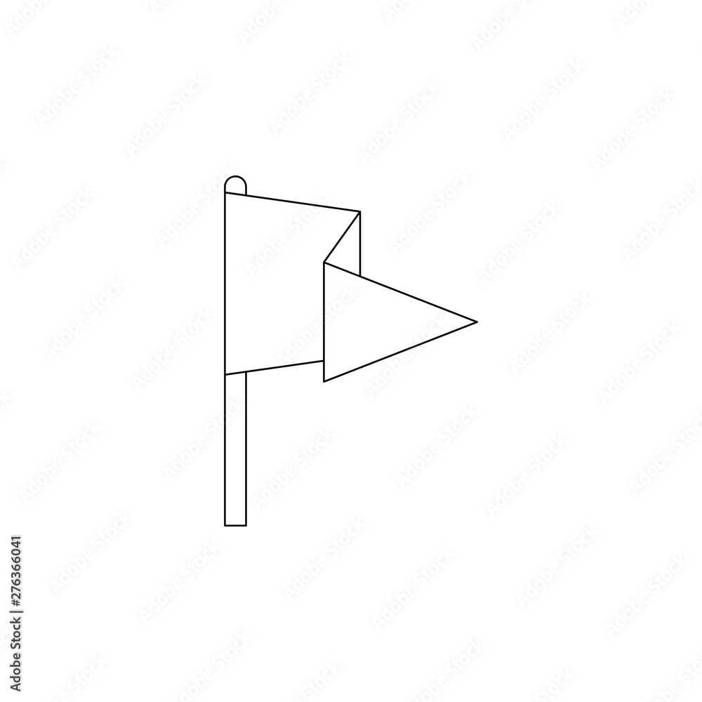 Poster flag icon. element of camping for mobile concept and web apps icon. outline, thin line icon for webs