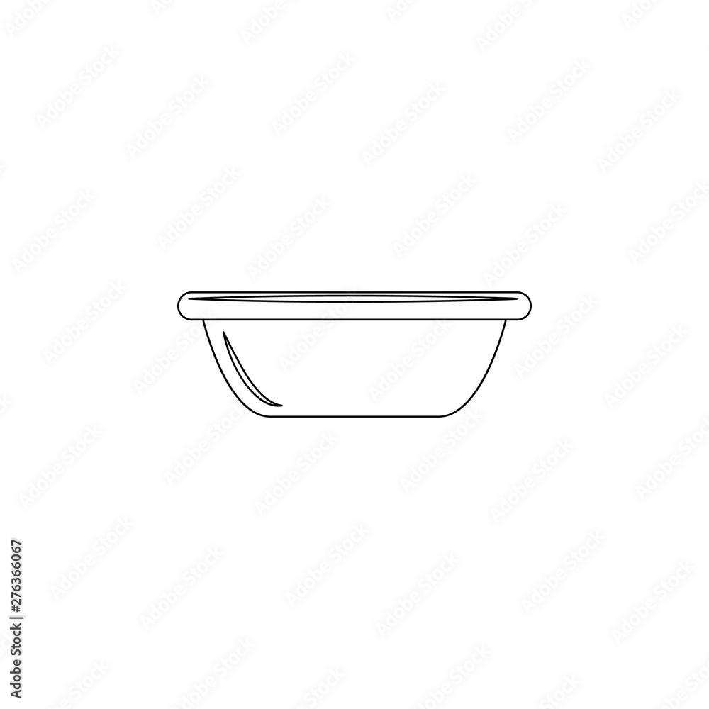 Aufkleber soup plate icon. element of camping for mobile concept and web apps icon. outline, thin line icon fo