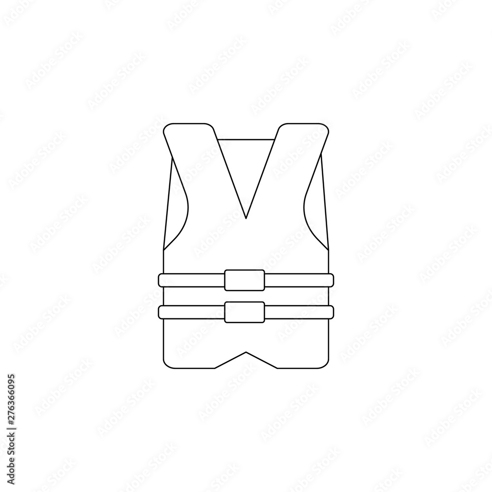 Poster life vest icon. element of camping for mobile concept and web apps icon. outline, thin line icon for