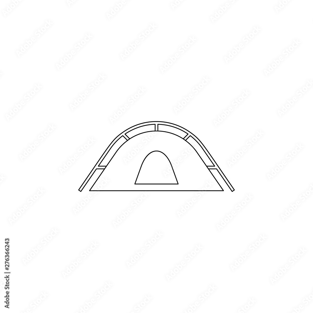 Poster tent icon. element of camping for mobile concept and web apps icon. outline, thin line icon for webs