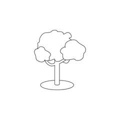 deciduous tree icon. Element of camping for mobile concept and web apps icon. Outline, thin line icon for website design and development, app development