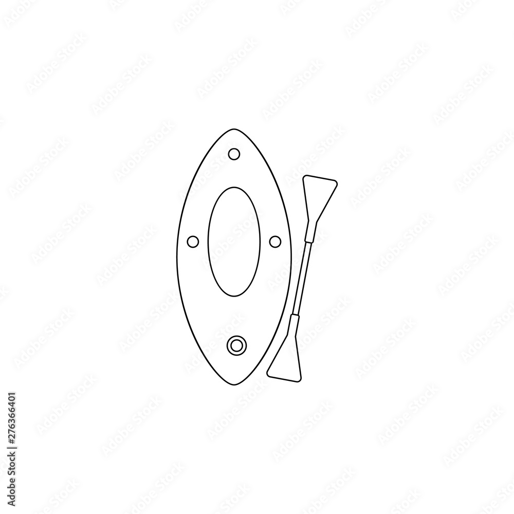 Poster kayak icon. element of camping for mobile concept and web apps icon. outline, thin line icon for web
