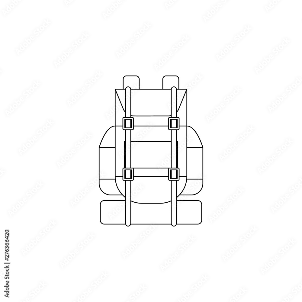 Aufkleber camping backpack icon. element of camping for mobile concept and web apps icon. outline, thin line i