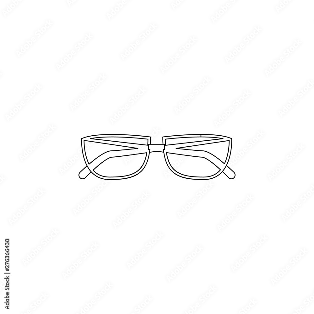 Poster sunglasses flat icon. element of summer for mobile concept and web apps icon. outline, thin line ico
