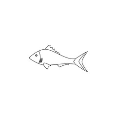 a fish flat icon. Element of summer for mobile concept and web apps icon. Outline, thin line icon for website design and development, app development