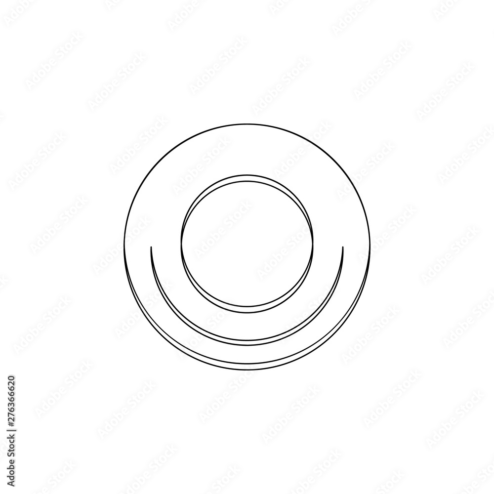 Poster rubber circle flat icon. element of summer for mobile concept and web apps icon. outline, thin line 