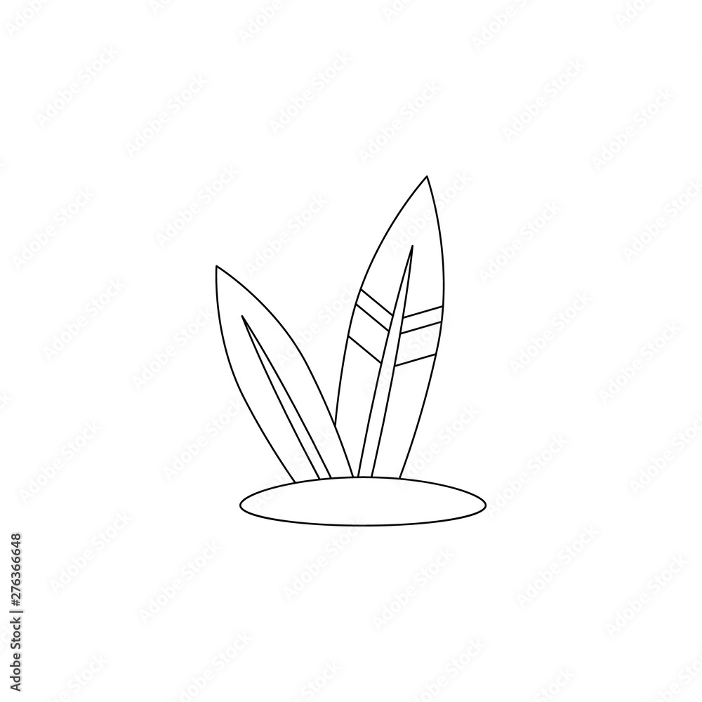 Poster surfboard flat icon. element of summer for mobile concept and web apps icon. outline, thin line icon