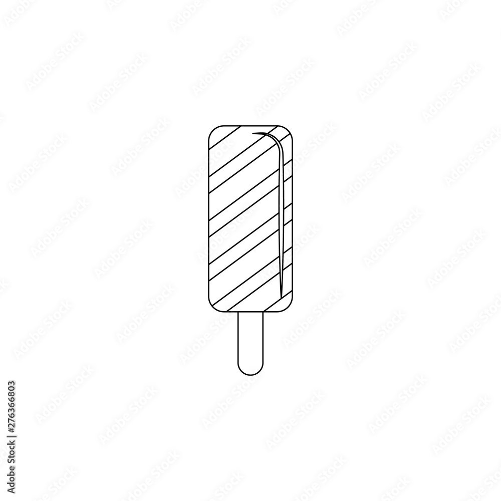 Poster ice cream flat icon. element of summer for mobile concept and web apps icon. outline, thin line icon