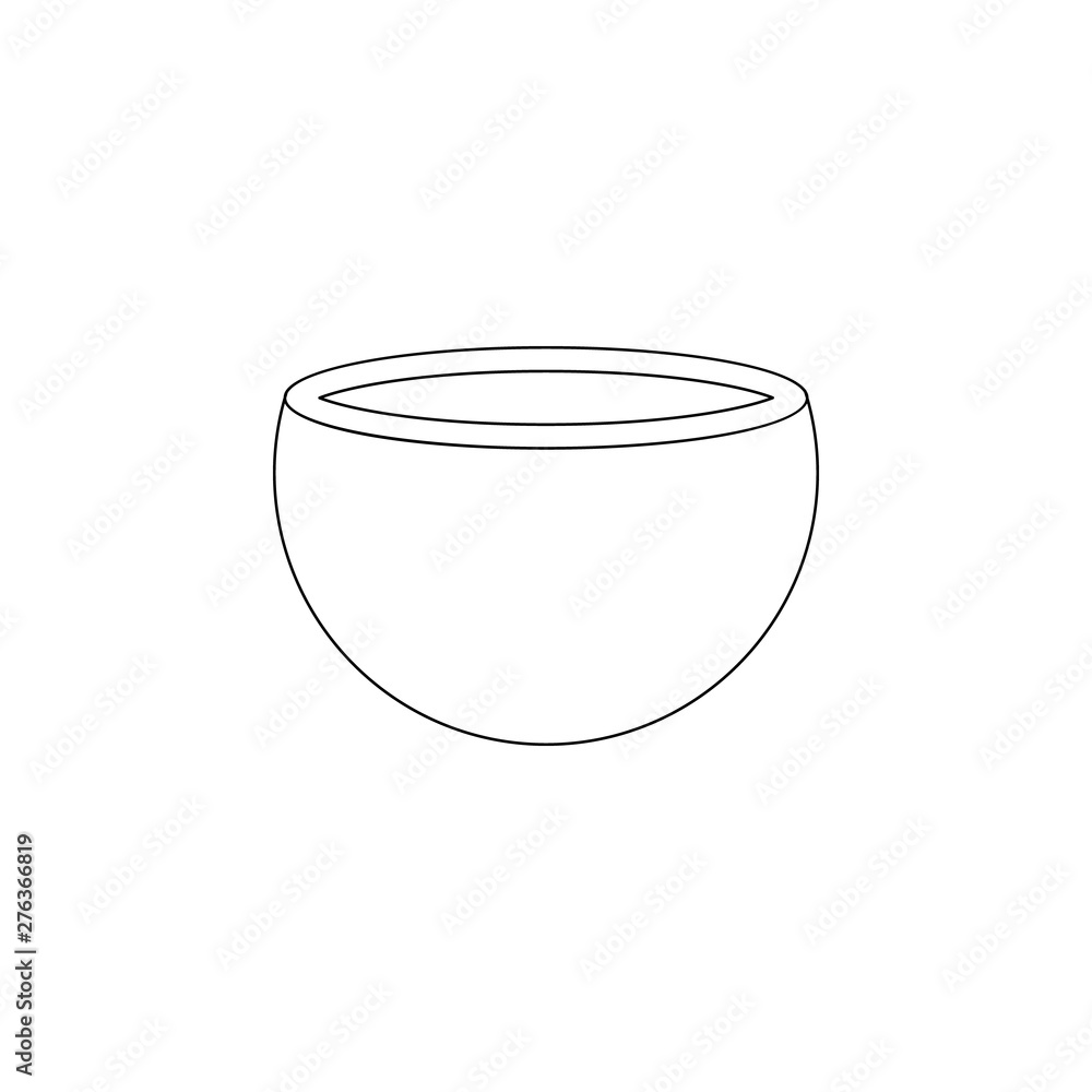 Poster coconut flat icon. element of summer for mobile concept and web apps icon. outline, thin line icon f