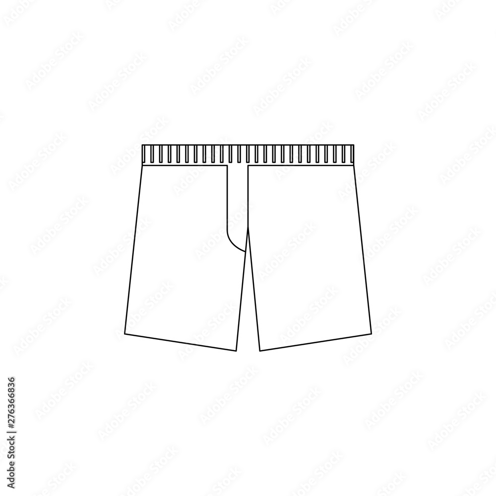 Poster beach shorts flat icon. element of summer for mobile concept and web apps icon. outline, thin line i