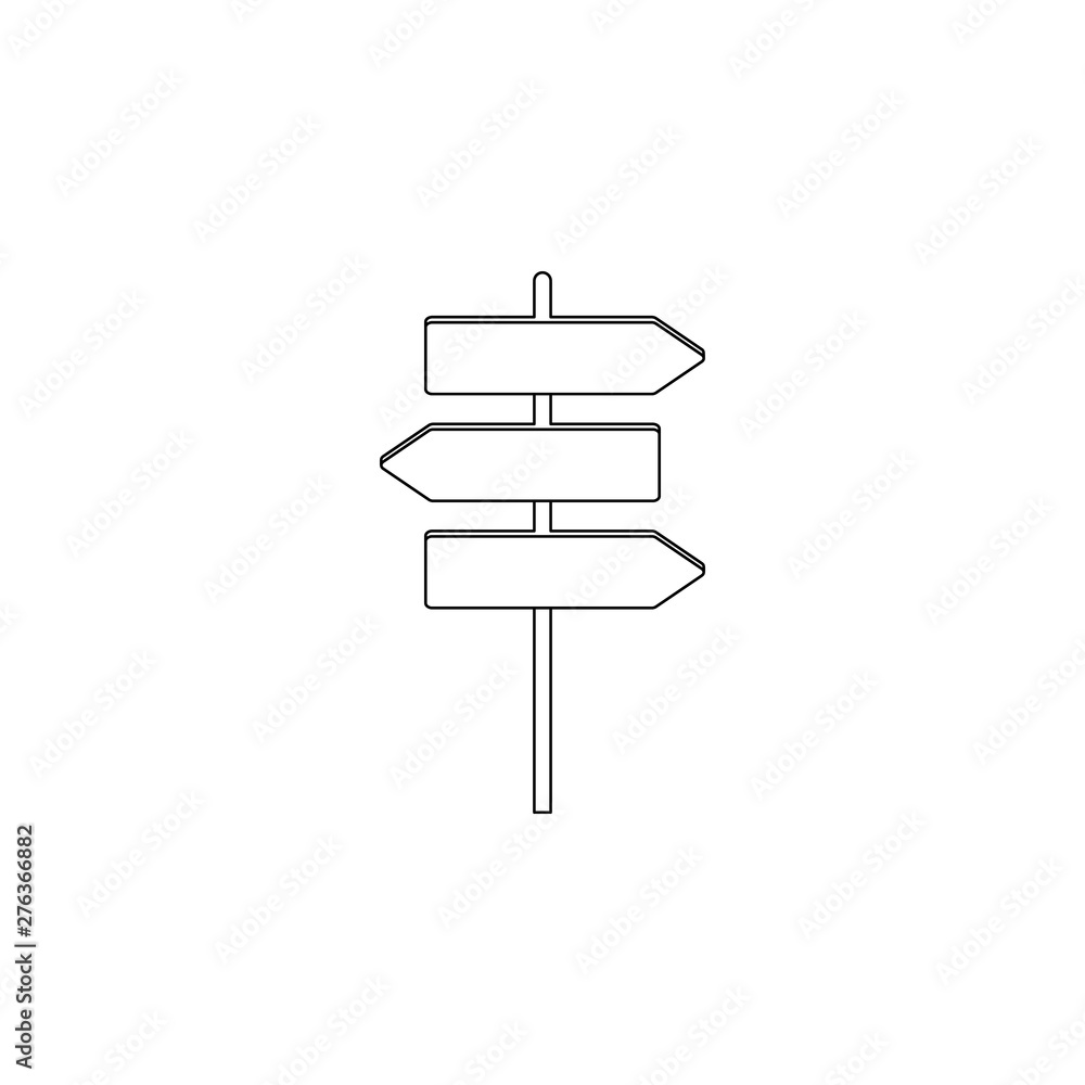Aufkleber road guide flat icon. element of summer for mobile concept and web apps icon. outline, thin line ico