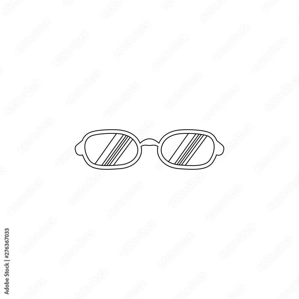 Poster sunglasses flat icon. element of summer for mobile concept and web apps icon. outline, thin line ico