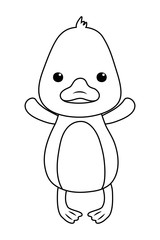 Duck cartoon design vector illustrator