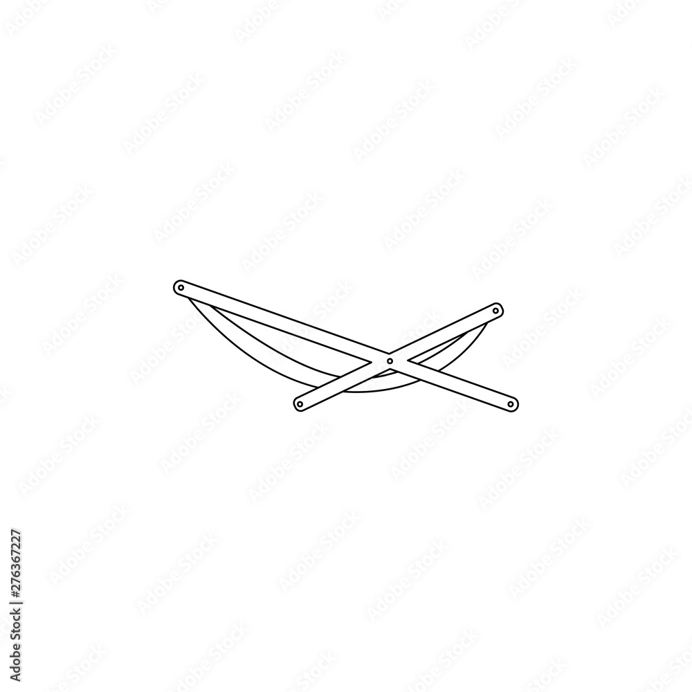 Poster chaise-longue flat icon. element of summer for mobile concept and web apps icon. outline, thin line 