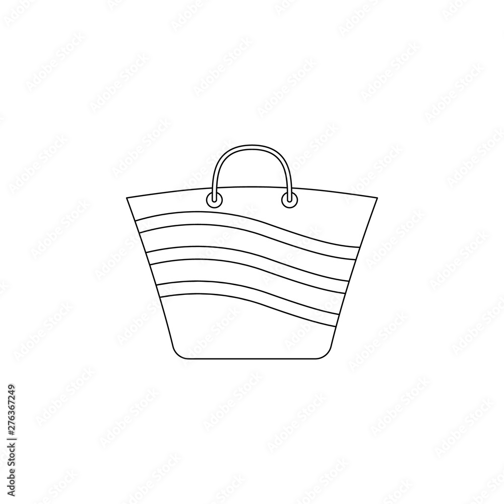 Poster beach bag flat icon. element of summer for mobile concept and web apps icon. outline, thin line icon