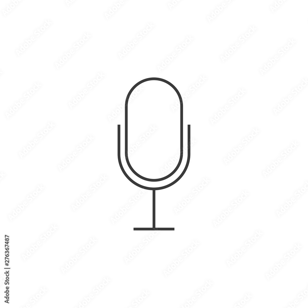 Poster microphone icon symbol template black color editable. simple logo vector illustration for graphic an