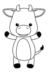 Bull cartoon design vector illustrator