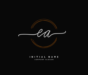 A A Beauty vector initial logo, handwriting logo of initial signature, wedding, fashion, jewerly, boutique, floral and botanical with creative template for any company or business.