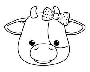 Cow cartoon design vector illustrator