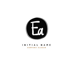 A A Beauty vector initial logo, handwriting logo of initial signature, wedding, fashion, jewerly, boutique, floral and botanical with creative template for any company or business.