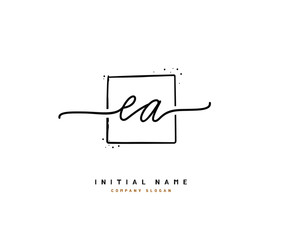A A Beauty vector initial logo, handwriting logo of initial signature, wedding, fashion, jewerly, boutique, floral and botanical with creative template for any company or business.