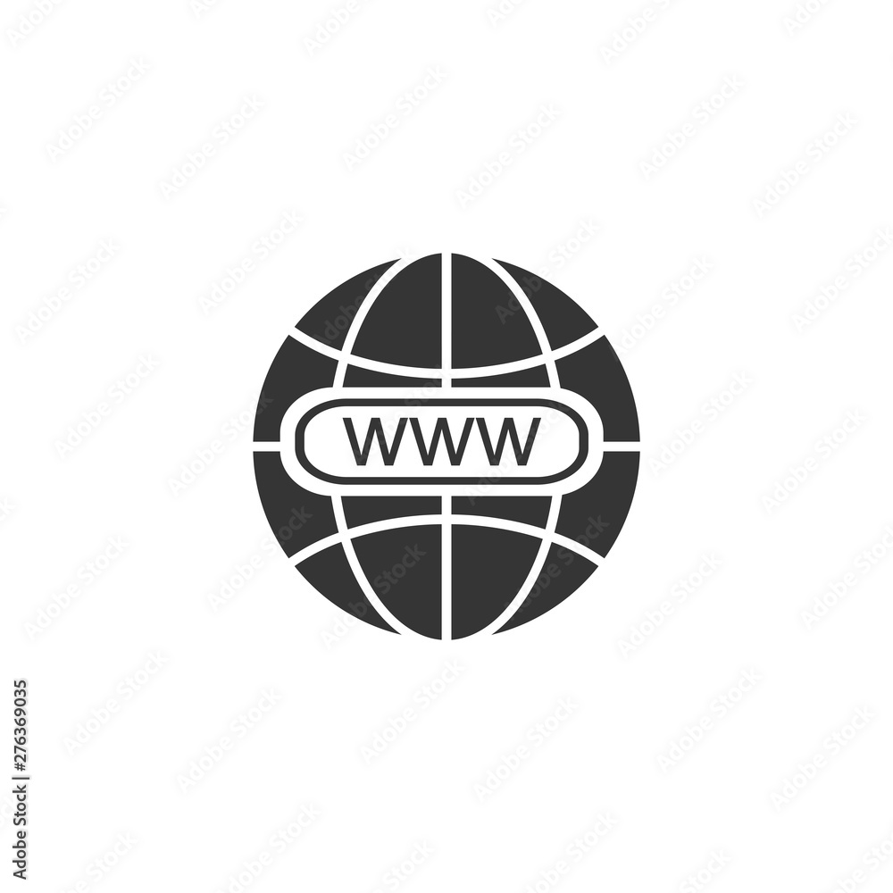 Poster go to website icon symbol template black color editable. simple logo vector illustration for graphic