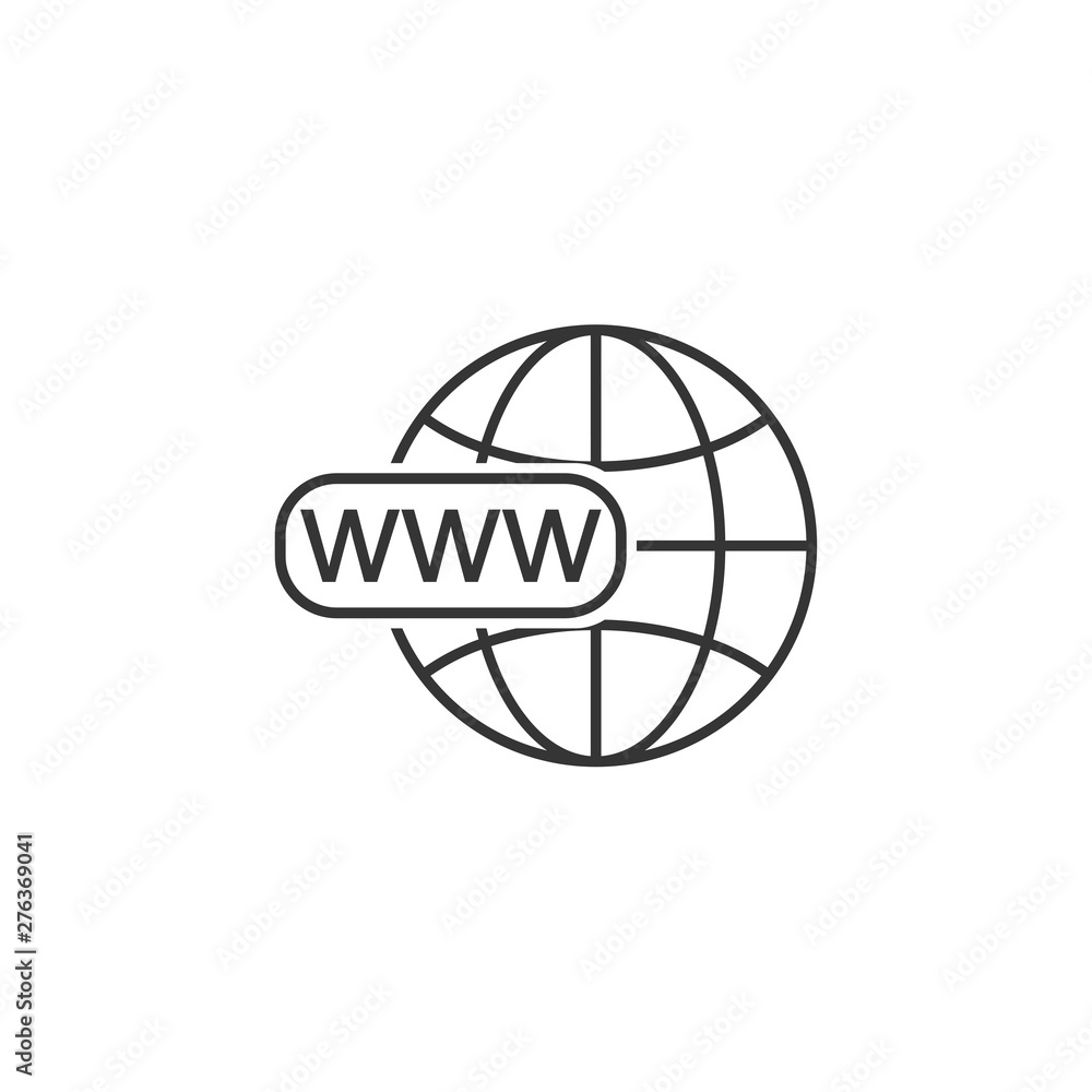 Poster go to website icon symbol template black color editable. simple logo vector illustration for graphic and web design.