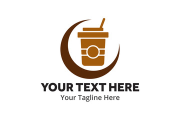 unique coffee simple logo creative design in flat style with color . coffee logo creative design for identity and business