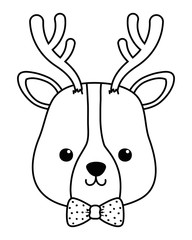 Reindeer cartoon design vector illustrator