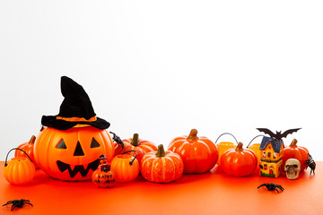 Halloween pumpkin lantern floor orange