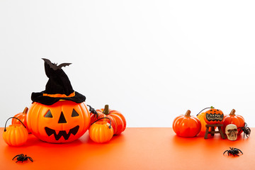 Halloween pumpkin lantern floor orange