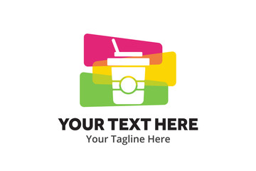 unique coffee simple logo creative design in flat style with color . coffee logo creative design for identity and business