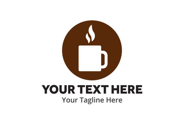 unique coffee simple logo creative design in flat style with color . coffee logo creative design for identity and business