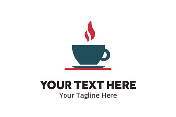 unique coffee simple logo creative design in flat style with color . coffee logo creative design for identity and business